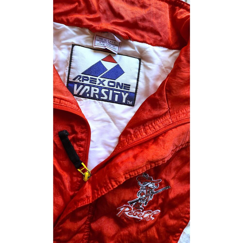UNLV Rebels 90s APEX puffer jacket L red black NCAA University vtg Runnin Vegas - Picture 3 of 6